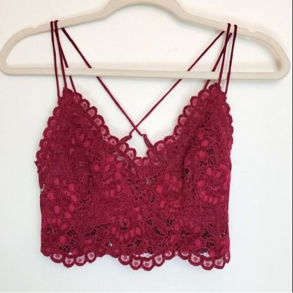 Free People Celine Bralette smocked lace small - Picture 1 of 10